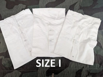 Camisa Debajo Wehrmacht Blanca Original Segunda Guerra Mundial Alemana Sin Emitir TALLA I R.B Nº Uniforme Foto 1 de 4