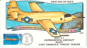1947 - !st Supersonic Flight - Bell X-1 XP aircraft - Pilot, Capt. Chuck Yeager - Picture 1 of 1