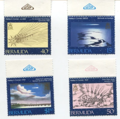 Bermuda Stamps 1985 SC #470-473 Halley's Comet MNH w selvage - Image 1 of 2