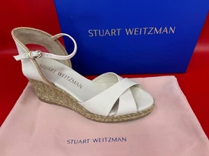 Stuart Weitzman Mirela II Poplin Canvas Espadrille Wedge Sandals Brand New Sz 10 - Bild 1 von 16