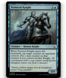 FOIL - MTG Protocollo Cavaliere 74 Marcia della Macchina Comune - Foto 1 di 1
