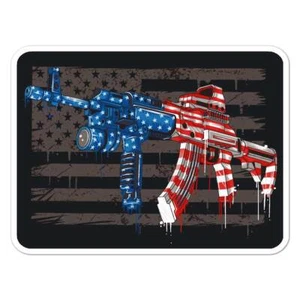 AR-15 Rifle American Flag, Vinyl Decal Sticker, Indoor Outdoor, 3 Sizes, #7815 - Picture 1 of 1