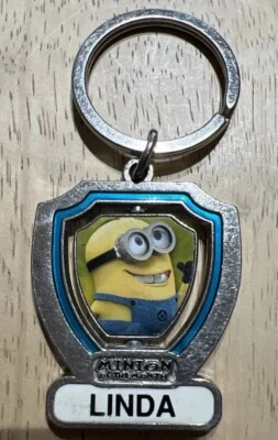 Universal Studios Spinning Despicable Me Minion  Linda Keychain - Image 1 of 4