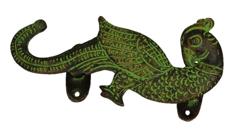 Green Peacock Antique Victorian Style Handmade Brass Door Pull Handle Home Decor Cover