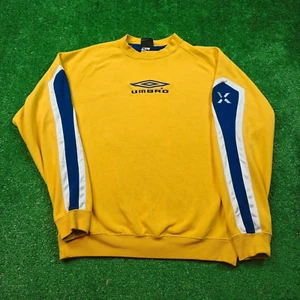 Suéter Umbro De Colección Para Hombre Extra Pequeño Amarillo Bordado Deportes Atlético y2k - Imagen 1 de 11