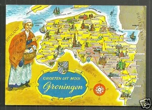 Map postcard Groningen Woman Costume Netherlands stamp 1981 - Picture 1 of 1