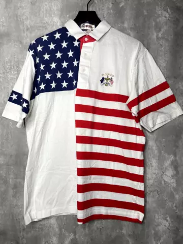 Vintage Ryder Cup The Belfry Polo Shirt Adult Large White Antigua USA Mens Cover