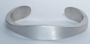 Vintage Speidel Cuff Bracelet ID Identity Engravable Brushed Silver Tone - Picture 1 of 1