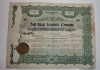Lot 1913 1916 San Diego Securities Company certificats boursiers portail Point Loma