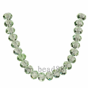 Loose 100pcs 4x3mm Faceted Glass Crystal Beads Rondelle Spacer Jewelry Findings