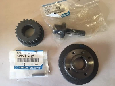 New OEM '91-'95 Mazda Miata Timing Belt Pulley, Key, Crank Bolt & Pulley Boss - Image 1 of 2