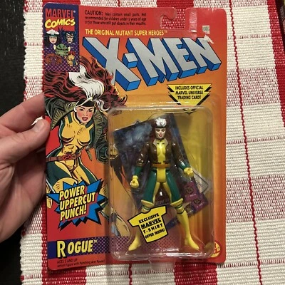 Vintage '94 Uncanny X-Men ROGUE w/Power Uppercut Punch Action Figure ToyBiz MOC  - Image 1 of 2