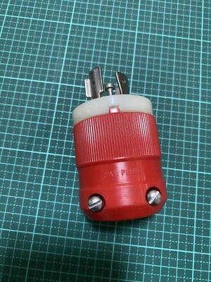 Marinco 2018BP-12 4-Wire 12/24V Trolling Charger Plug, Red - Image 1 of 4