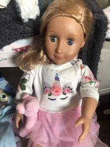 Our Generation Doll OG With Extra Clothes Clean Used Blue Eyes Dk Blonde Hair - Picture 1 of 7