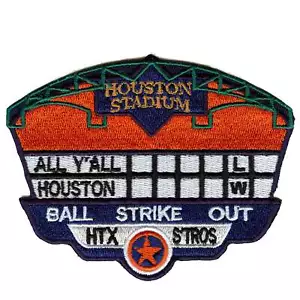Houston Baseball Spielbrett Aufnäher Houstonian Sport Fan bestickt aufbügeln - Bild 1 von 2