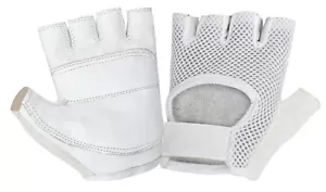 MESH CYCLING GLOVES RIDING BICYCLE FINGERLESS SPORTS WEIGHT LIFTING HALF FINGER - Picture 1 of 3
