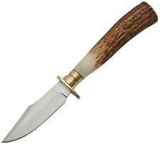Steel Stag SS7023 Mini Hunter Stag Fixed Blade Knife Drop /Bone Handle + Sheath