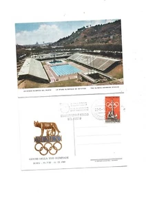 OLIMPIADI ROMA 1960 - FOLDER PIEGHEVOLE INAGURAZIONE STADIO DEL NUOTO 1959, PERF - Foto 1 di 1
