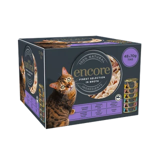 48 x 70g Encore 100% Natural Wet Cat Food Tins Chicken and Fish Selection in Bro - Picture 1 of 5