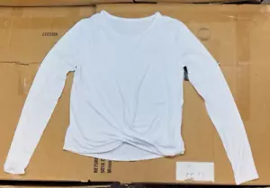 Avia Women's Long Sleeve White Athletic T-Shirt Medium O22 - Picture 1 of 6