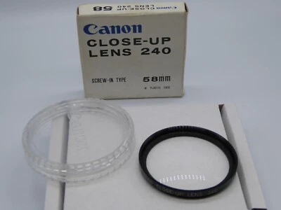 Canon 58mm Close Up Lens Attachment / Filter 240 mint boxed genuine keeper - Image 1 of 4