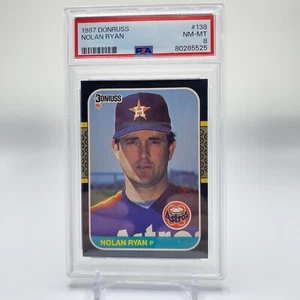 1987 Donruss NOLAN RYAN  #138 - PSA 8 NM-MT MLB Astros Card HOF - Picture 1 of 2