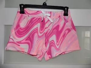 SO Shortie French Terry Pink/White/Purple Shorts Size L (10/12) Girl's NEW - Picture 1 of 3