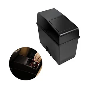 1 Pcs Black Car Trash Can Car Trash Bin with Lid Universal Portable Car Trash... - Picture 1 of 6
