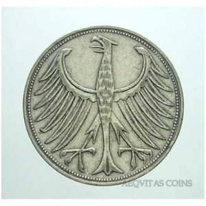 Germania / Germany - Federal Republic 5 Mark / Marchi 1951 F Argento - Imagen 1 de 2