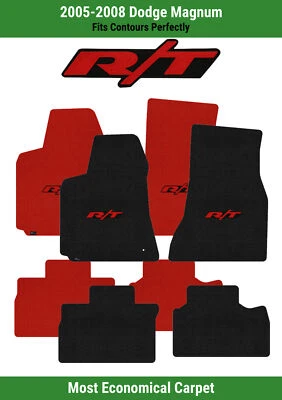 Lloyd Velourtex 前后垫适用于 '05-08 道奇 Magnum 带红色黑色 RT — 第 1/4 张图片