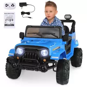 Ride On Truck 12V Battery Powered Electric Kids Car Vehicle Toy +Remote Control- - Picture 1 of 40