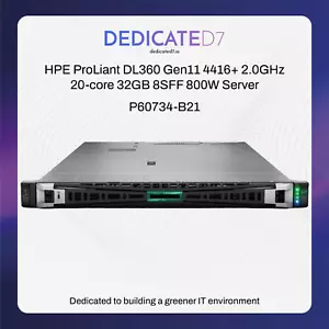 HPE ProLiant DL360 Gen11 4416+ 2.0GHz 20-core 32GB 8SFF 800W Server P60734-B21 - Picture 1 of 4