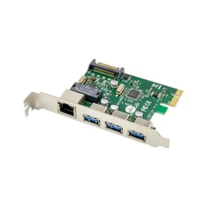 Gigabit PCIE Netzwerkkarte Ethernet 3x USB3.0 HUB RJ45 LAN Adapter Laufwerk kostenlos - Bild 1 von 4