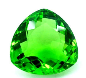 AAA Large Green Peridot 55.85 Ct. Trillion Cut Loose Gemstone Gift for Women/Her - Picture 1 of 7