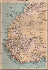 Western Sahara. Africa 1885 old antique vintage map plan chart