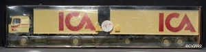 1/87 H0 WIKING 29 467 DAF 3300 Koffer-Fernlastzug ICA, ~ schwefelgelb, 1989-1992 - Bild 1 von 2