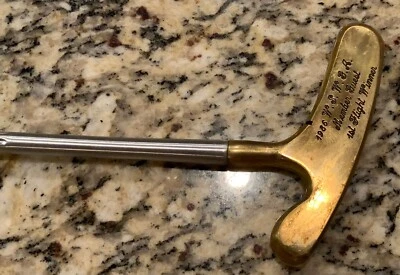 Titleist Bullseye 金色 34 英寸推杆钢杆 1986 年 WSWGA 奖复古 Acushnet — 第 1/4 张图片