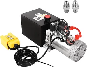 Hydraulic Power Unit Single Acting Dump Trailer Pump 4 Quart 3200 PSI 12V - Picture 1 of 8