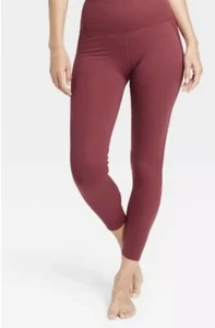 All In Motion Burgundy Contour Power Waist High-Rise Women’s Leggings Size XS - Picture 1 of 9
