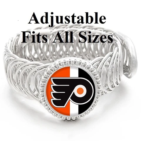 Spec. Philadelphia Flyers Mens Womens Silver Adjustable Hockey Bracelet Gift D11 Cover