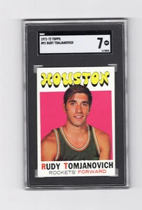1971-72 Topps RUDY TOMJANOVICH #91 SGC 7 ! NM Houston ROCKETS ! - Picture 1 of 2