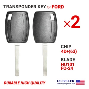 2X llave de transpondedor para chip Ford HU101 4D63 H94-PT alta calidad - Imagen 1 de 1