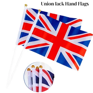 Hand Flags Union Jack UK Sports Events Great Britain Royal Street Party Flag - Picture 1 of 11