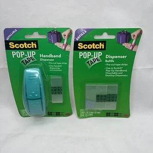 3M Scotch Pop-Up Tape Handband Dispenser 75 Strips + 225 Refill Discontinued - Picture 1 of 11