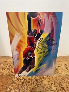Vintage MICHAEL JORDAN "Remember if you're ever in a jam" Greeting Card BULLS - Picture 1 of 9