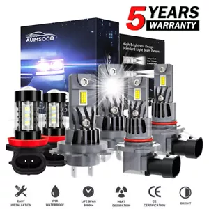 For Subaru Legacy Sedan 4-Door 2010-2014 6000K LED Headlight + Fog Light Bulbs - Foto 1 di 16