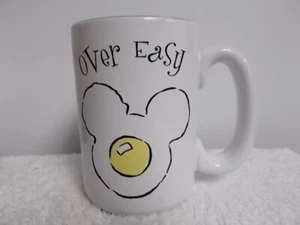 Disney Over Easy Mickey Mouse Outline Fried Egg Ceramic Coffee Tea Cup Mug - Picture 1 of 6