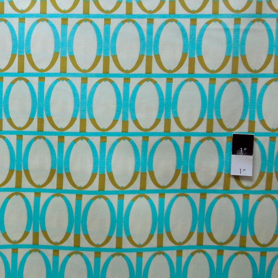 Martha Negley PWMN055 Farmington Gate Aqua Fabric By Yard - Image 1 of 1