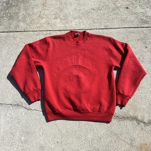 OHIO STATE UNIVERSITY Buckeyes Pullover Sweatshirt Crewneck Size Large Vintage - Picture 1 of 18