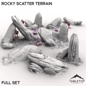 Rocky Scatter Terrain - Grimdark Gothic Wargaming Tabletop - Picture 1 of 10